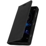 Custodia in pelle nera Avizar per Sony Xperia XZ2 Compact Custodia in pelle nera Avizar per Sony Xperia XZ2 Compact