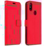 Avizar Funda Cartera Vintage Roja para Xiaomi Mi A2