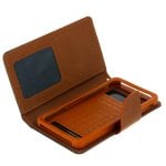 Avizar Funda Libro Negra/Marrón para Smartphone Max. 152x145x76mm