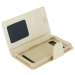 Custodia a libro dorata Avizar per smartphone max. 152x145x76mm