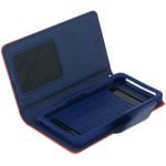 Custodia a libro Avizar rossa/blu per smartphone max. 152x145x76 mm