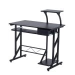 Homcom Mesa Oficina 90x50x95cm Negra