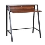 Homcom Mesa Oficina Estilo Industrial 84x45x85cm Nogal/Metal