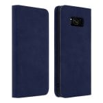 Avizar Étui portefeuille vintage bleu pour Samsung Galaxy S8