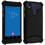 Coque en silicone effet cuir noir Avizar pour smartphones de 4,3" à 4,7" Coque en silicone effet cuir noir Avizar pour smartphones de 4,3" à 4,7"