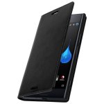 Custodia a portafoglio in pelle nera Avizar per Sony Xperia XZ Premium