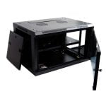 Armadio Rack da Parete Powergreen 19" 6U 600x600mm + Termostato + 2 Ventole + 1 Vassoio Fisso