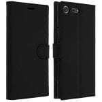 Custodia a libro Avizar nera a portafoglio per Sony Xperia XZ Premium