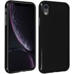 Avizar Mattschwarze flexible Silikonhülle für Apple iPhone XR