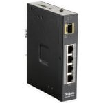 D-Link DIS-100G-5PSW Switch industriale ingestibile 4 porte Gigabit PoE 120W + 1 porta SFP