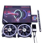 Talius Siroko Kit 2 Ventiladores 120mm Doble Aro RGB + Tira LED + Control Remoto Talius Siroko Kit 2 Ventiladores 120mm Doble Aro RGB + Tira LED + Control Remoto