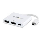 StarTech.com Adattatore Multifunzione USB-C a HDMI 4k con Power Delivery e porta USB-A - Bianco