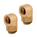 Corsair Hydro X Series 90° drehbare Adapter im 2er-Pack, Gold