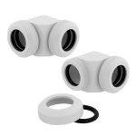 Flüssigkeitskühlung Corsair Hydro X Series XF 12mm 90° Weiß 2er-Pack