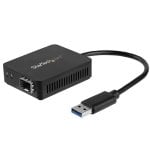 StarTech.com Convertitore da USB 3.0 a fibra ottica - Adattatore compatto da USB a SFP aperto - Adattatore di rete da USB a Gigabit - Compatibile con adattatore in fibra USB 3.0 Multimodale (MMF) / Fibra Monomodale (SMF)