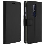 Custodia a libro Avizar nera a portafoglio per Nokia 7.1
