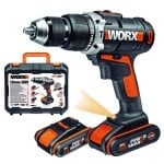 Worx WX372 Taladro Percutor + 2 Baterías 20V 2.0Ah + Maletín