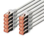 Digitus 10x Cable de Red Cat6 S/FTP S-STP 0.25 m Gris Digitus 10x Cable de Red Cat6 S/FTP S-STP 0.25 m Gris
