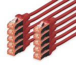 Digitus 10x Cable de Red Cat6 S/FTP S-STP 0.25 m Rojo Digitus 10x Cable de Red Cat6 S/FTP S-STP 0.25 m Rojo