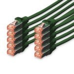 Digitus 10x Cavo di Rete Cat6 S/FTP S-STP 0,25 m Verde