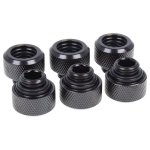 Refrigeration Liquide Alphacool 17377 HardTube Pack 6 Raccords Noirs