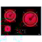 Teka TR 5300 Placa Vitrocerámica 3 Zonas Biselada Negra Teka TR 5300 Placa Vitrocerámica 3 Zonas Biselada Negra