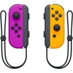 Gamepad Nintendo Joy-Con Morado Neón Naranja Bluetooth HD Rumble