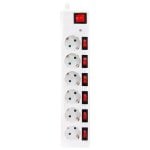 Garza Office Power Regleta 6 Tomas con Interruptores Independientes
