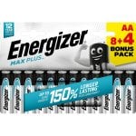Energizer Max Plus Pilhas Alcalinas AA LR6 12 Unidades Energizer Max Plus Pilhas Alcalinas AA LR6 12 Unidades