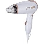 Secador de Pelo de Viaje Plegable Jata SC47B 1200W 2 Temperaturas 2 Velocidades con Accesorios Marrón Blanco