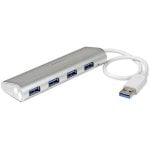 StarTech.com Hub USB 3.0 a 4 porte compatto e portatile con cavo integrato