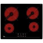 Teka TZ 6415 Placa Vitrocerámica 4 Zonas 60cm Negro