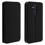 Custodia a libro nera Avizar con funzione supporto per Nokia 8.1
