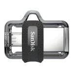 SanDisk Ultra Dual m3.0 unità flash USB 256 GB USB Type-A / Micro-USB 3.2 Gen 1 (3.1 Gen 1) Nero, Argento, Trasparente