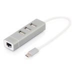 Digitus Concentrateur USB 2.0 3 ports et adaptateur LAN Fast Ethernet avec connecteur de Type-C™ Digitus Concentrateur USB 2.0 3 ports et adaptateur LAN Fast Ethernet avec connecteur de Type-C™