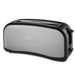 Torradeira Ufesa TT7965 Optima 1 Ranhura Longa 1000 W 6 Níveis Descongelação Preto/Inox