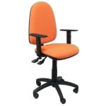 Chaise de bureau Piqueras y Crespo Tribaldos avec accoudoirs réglables orange clair
