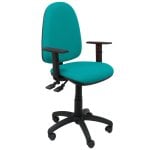 Chaise de bureau Piqueras y Crespo Tribaldos avec accoudoirs réglables Turquoise