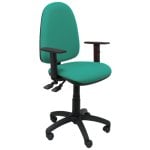 Chaise de bureau Piqueras y Crespo Tribaldos avec accoudoirs réglables vert émeraude