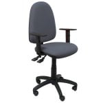 Chaise de bureau Piqueras y Crespo Tribaldos avec accoudoirs réglables gris foncé