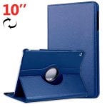 Custodia girevole in similpelle liscia blu per Huawei Mediapad T5 10" Custodia girevole in similpelle liscia blu per Huawei Mediapad T5 10"