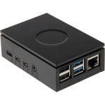 Joy-It RB-CaseP4+02B Carcasa Plástico Acrílica Negra para Raspberry Pi