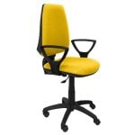 Piqueras y Crespo Elche CP Bali Sedia da ufficio braccioli fissi ruote in nylon giallo Piqueras y Crespo Elche CP Bali Sedia da ufficio braccioli fissi ruote in nylon giallo