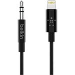 Belkin Cable de Audio de 3,5 mm con Conector Lightning Negro Belkin Cable de Audio de 3,5 mm con Conector Lightning Negro