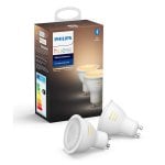 Philips Hue White Ambiance Pack 2 Lâmpadas Inteligentes LED 5W GU10 Luz Branca Quente a Fria Philips Hue White Ambiance Pack 2 Lâmpadas Inteligentes LED 5W GU10 Luz Branca Quente a Fria