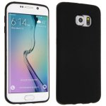 Avizar Capa Protetora de Silicone Flexível Anti-manchas Preta para Samsung Galaxy S6 Edge