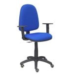 Piqueras y Crespo Ayna Bali Bürostuhl, verstellbare Armlehnen, blaue Parketträder Piqueras y Crespo Ayna Bali Bürostuhl, verstellbare Armlehnen, blaue Parketträder