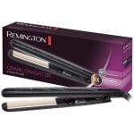 Prancha de Cabelo Cerâmica Turmalina Remington S3500 230ºC Placas Flutuantes Desligamento Automático Preto