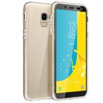 Avizar Fundas Protectora de Silicona y Policarbonato Protección 360º Transparente para Samsung Galaxy J6