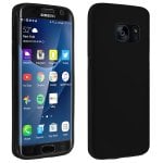 Avizar Funda Protectora de Silicona y Policarbonato Protección Total Negra para Samsung Galaxy S7 Edge